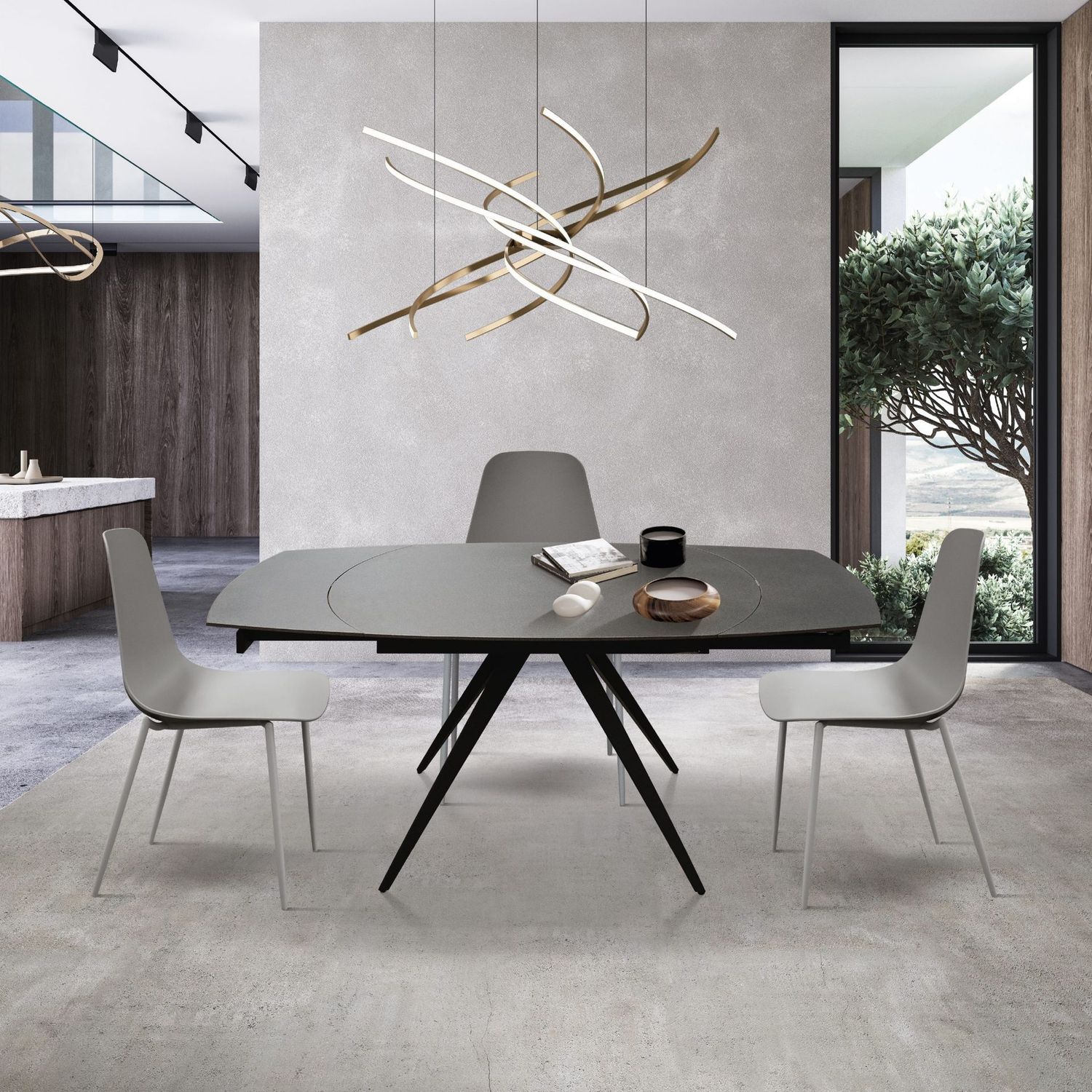 Tavolo Allungabile con piano in Ceramica
