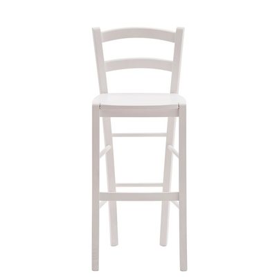 Sgabello in Legno Laccato Bianco Sgabello in Legno Laccato Bianco