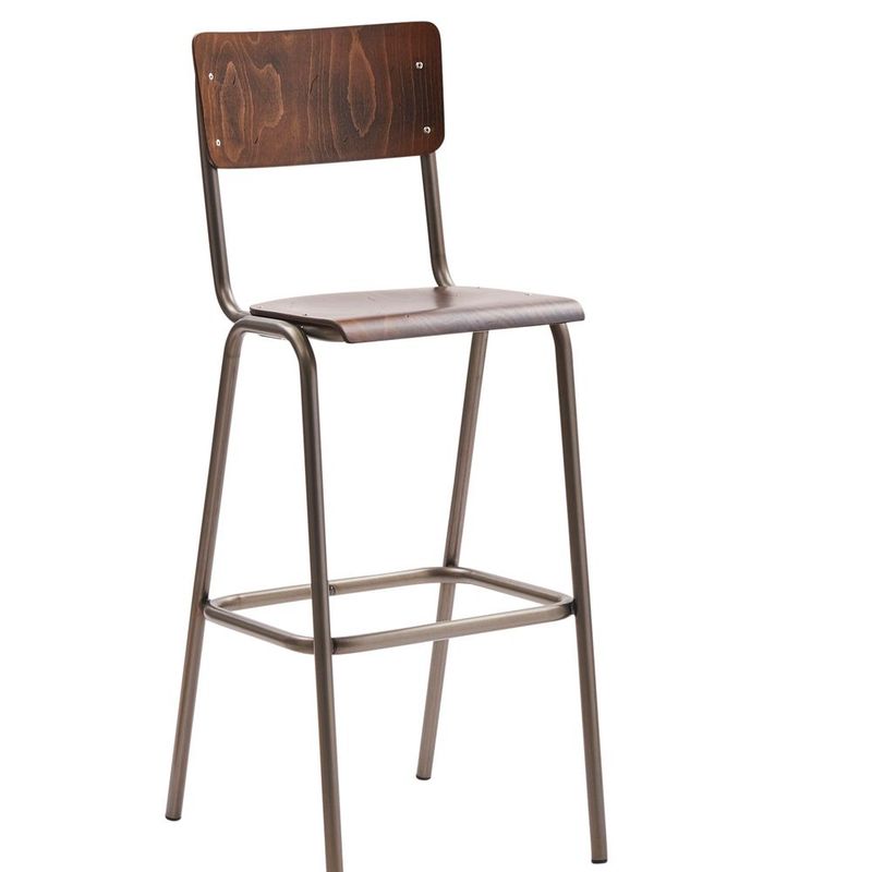 Sgabello modello Back to School Canna di Fucile e Noce Sgabello modello Back to School Canna di Fucile e Noce