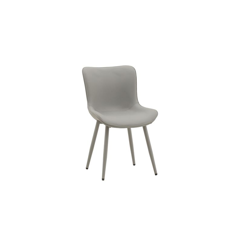 Sedia Imbottita in Ecopelle colore Grigio Sedia Imbottita in Ecopelle colore Grigio