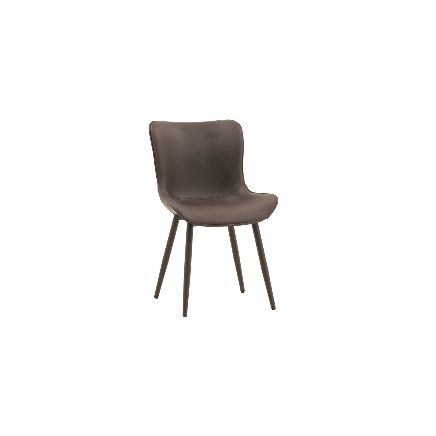 Sedia Imbottita in Ecopelle colore Marrone