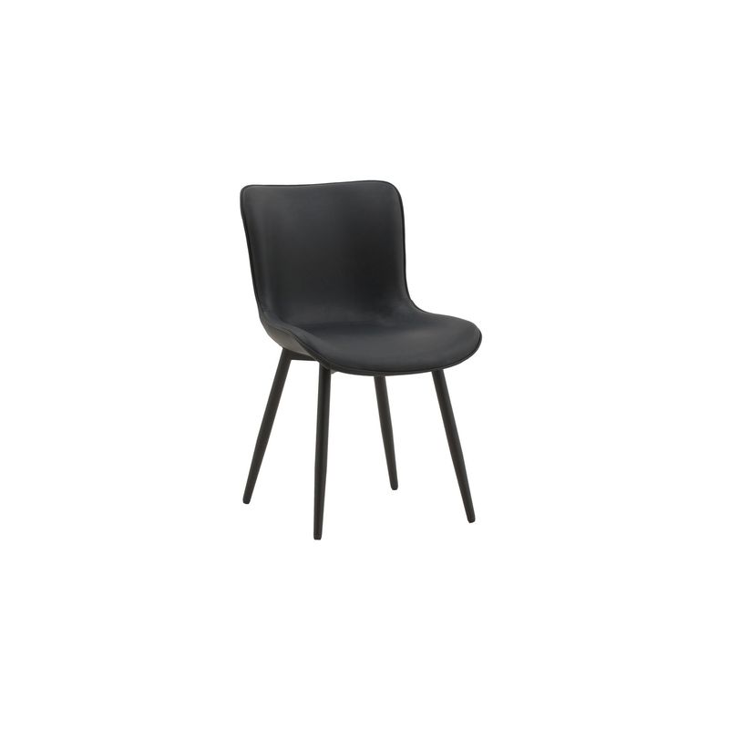 Sedia Imbottita in Ecopelle colore Nero Sedia Imbottita in Ecopelle colore Nero