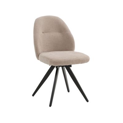 Sedia Imbottita in Tessuto Colore Beige