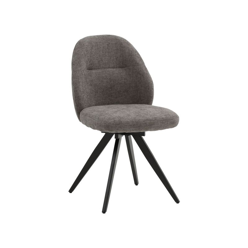 Sedia Imbottita in Tessuto Colore Grigio Chiaro Sedia Imbottita in Tessuto Colore Grigio Chiaro