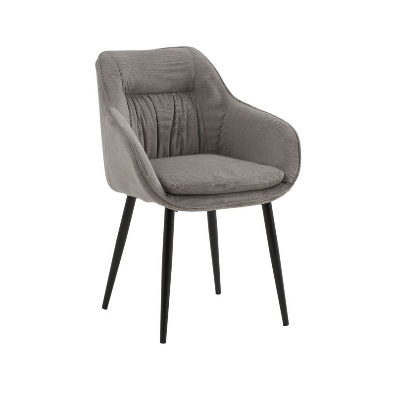 Sedia Con Braccioli Imbottita in Tessuto Colore Beige Sedia Con Braccioli Imbottita in Tessuto Colore Beige