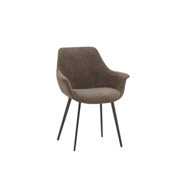 Sedia Imbottita in Tessuto Colore Marrone Sedia Imbottita in Tessuto Colore Marrone