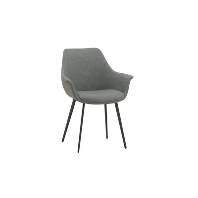 Sedia Imbottita in Ecopelle Colore Grigio Sedia Imbottita in Ecopelle Colore Grigio