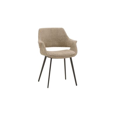 Sedia Imbottita in Tessuto Colore Beige Sedia Imbottita in Tessuto Colore Beige