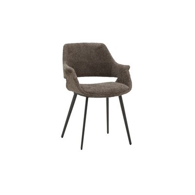 Sedia Imbottita in Tessuto Colore Grigio Scuro Sedia Imbottita in Tessuto Colore Grigio Scuro