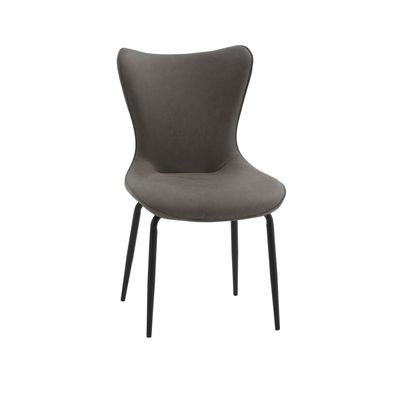 Sedia Imbottita in Ecopelle colore Grigio Sedia Imbottita in Ecopelle colore Grigio