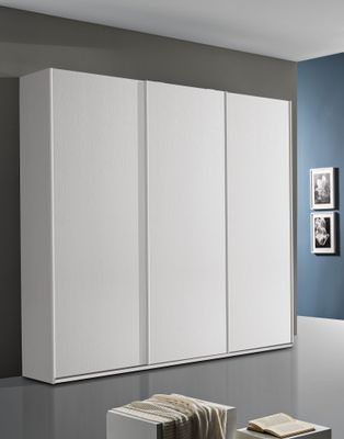 Armadio 3 Ante Scorrevoli in Laminato Colore Bianco Frassinato Armadio 3 Ante Scorrevoli in Laminato Colore Bianco Frassinato
