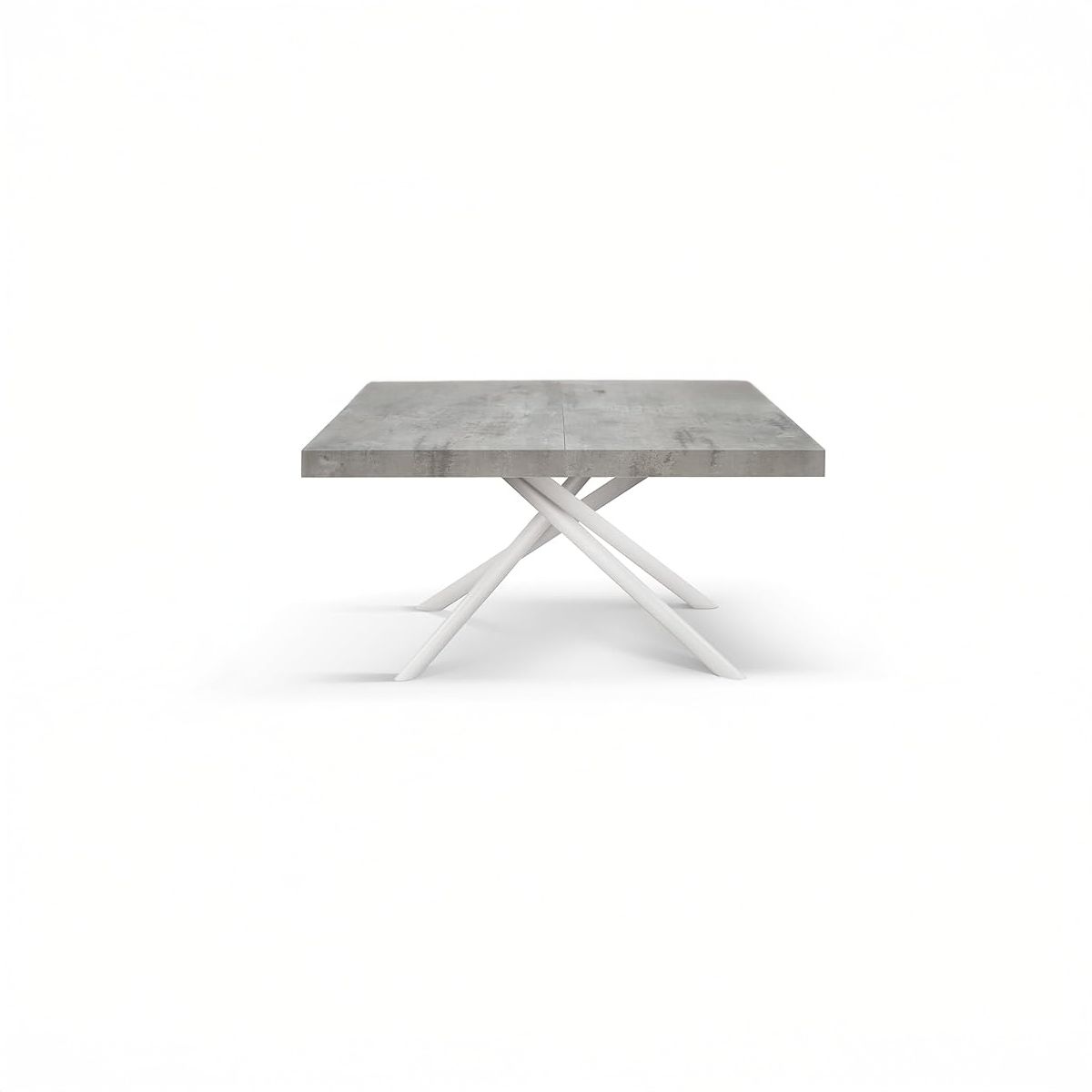 Tavolo Rettangolare Allungabile in Laminato Grigio Cemento