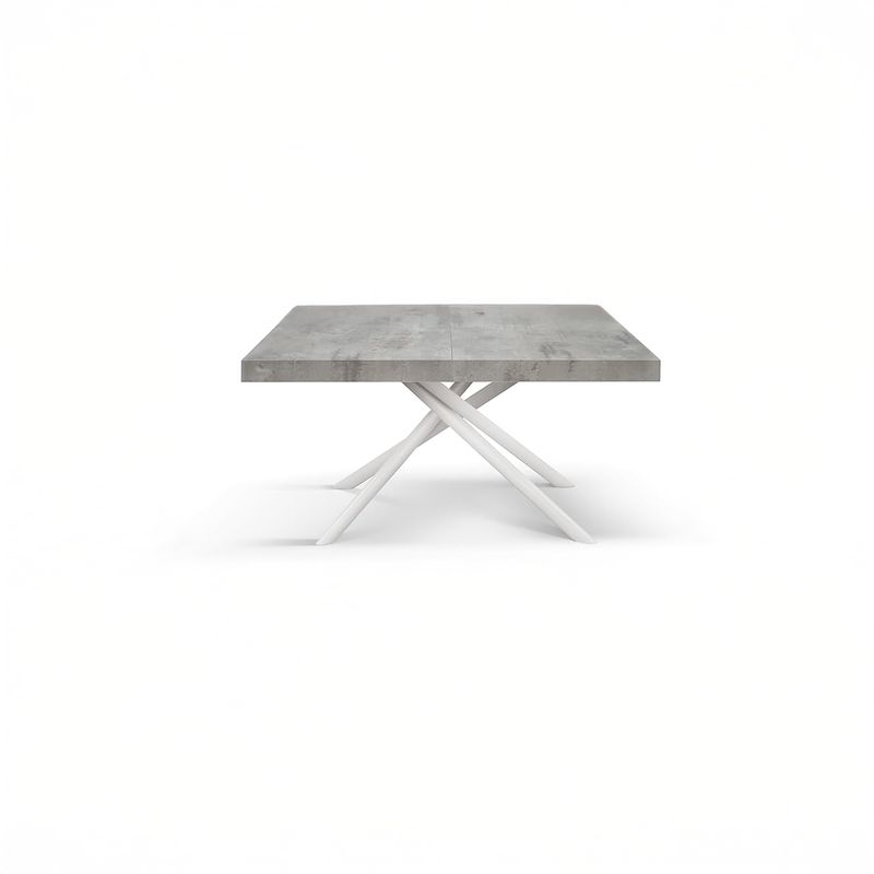 Tavolo Rettangolare Allungabile in Laminato Grigio Cemento Tavolo Rettangolare Allungabile in Laminato Grigio Cemento