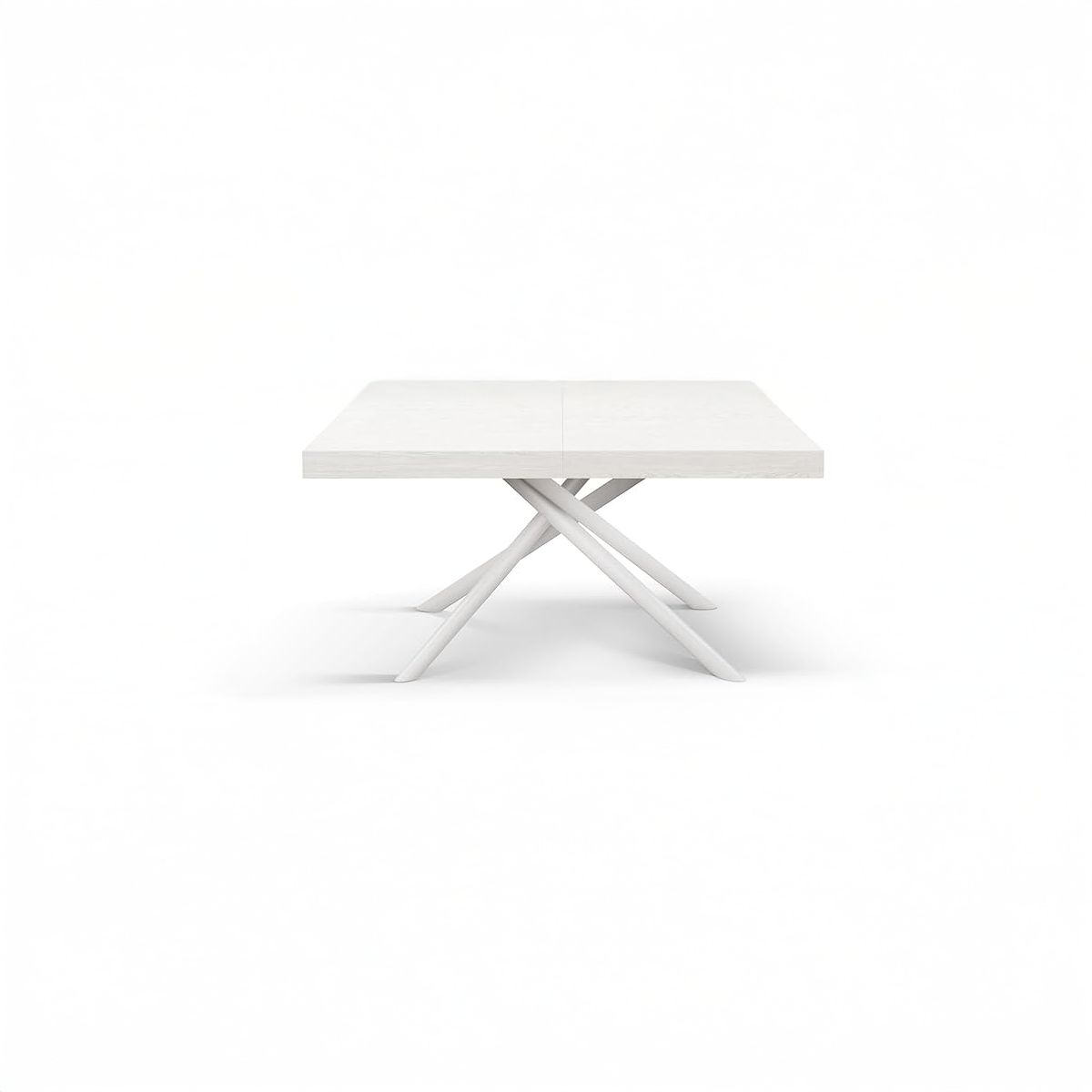 Tavolo Rettangolare Allungabile in Laminato Bianco Frassinato