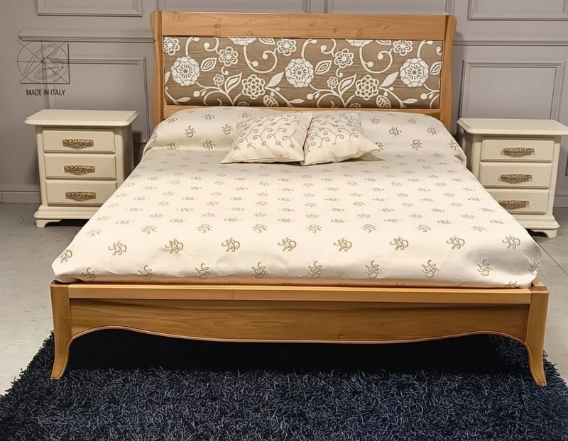Letto Matrimoniale in Legno Naturale