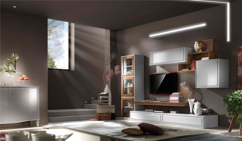 Parete attrezzata Modello Aria Artigianale in OFFERTA OUTLET Parete attrezzata Modello Aria Artigianale in OFFERTA OUTLET