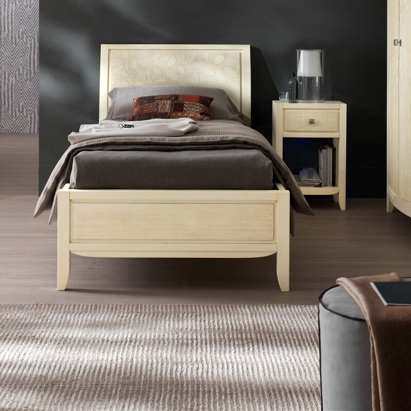 Letto singolo  in legno art 2028 modello Eden  prezzo scontato