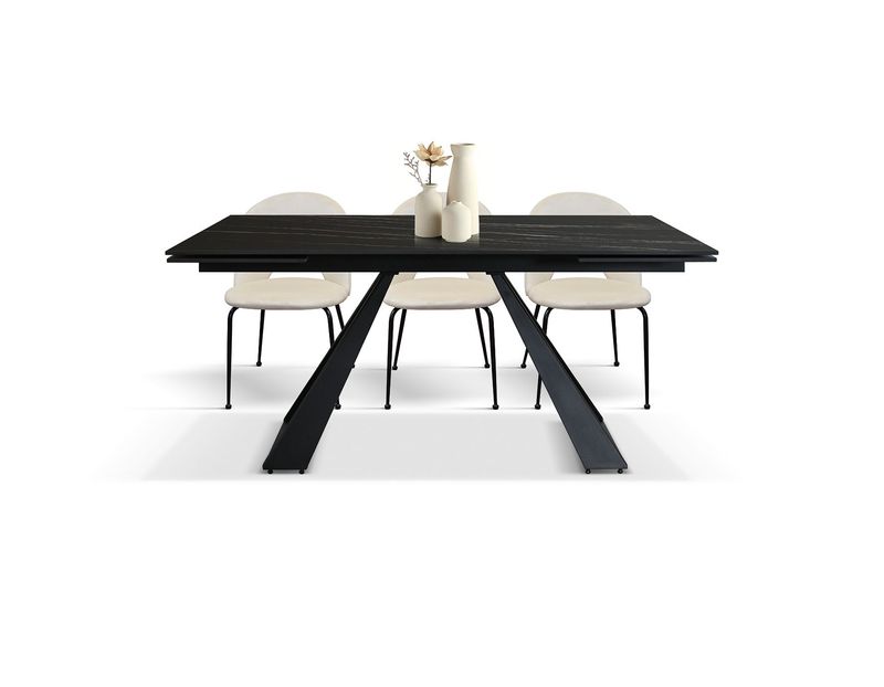 Tavolo Allungabile con Piano in Ceramica Golden Matt nero Tavolo Allungabile con Piano in Ceramica Golden Matt nero