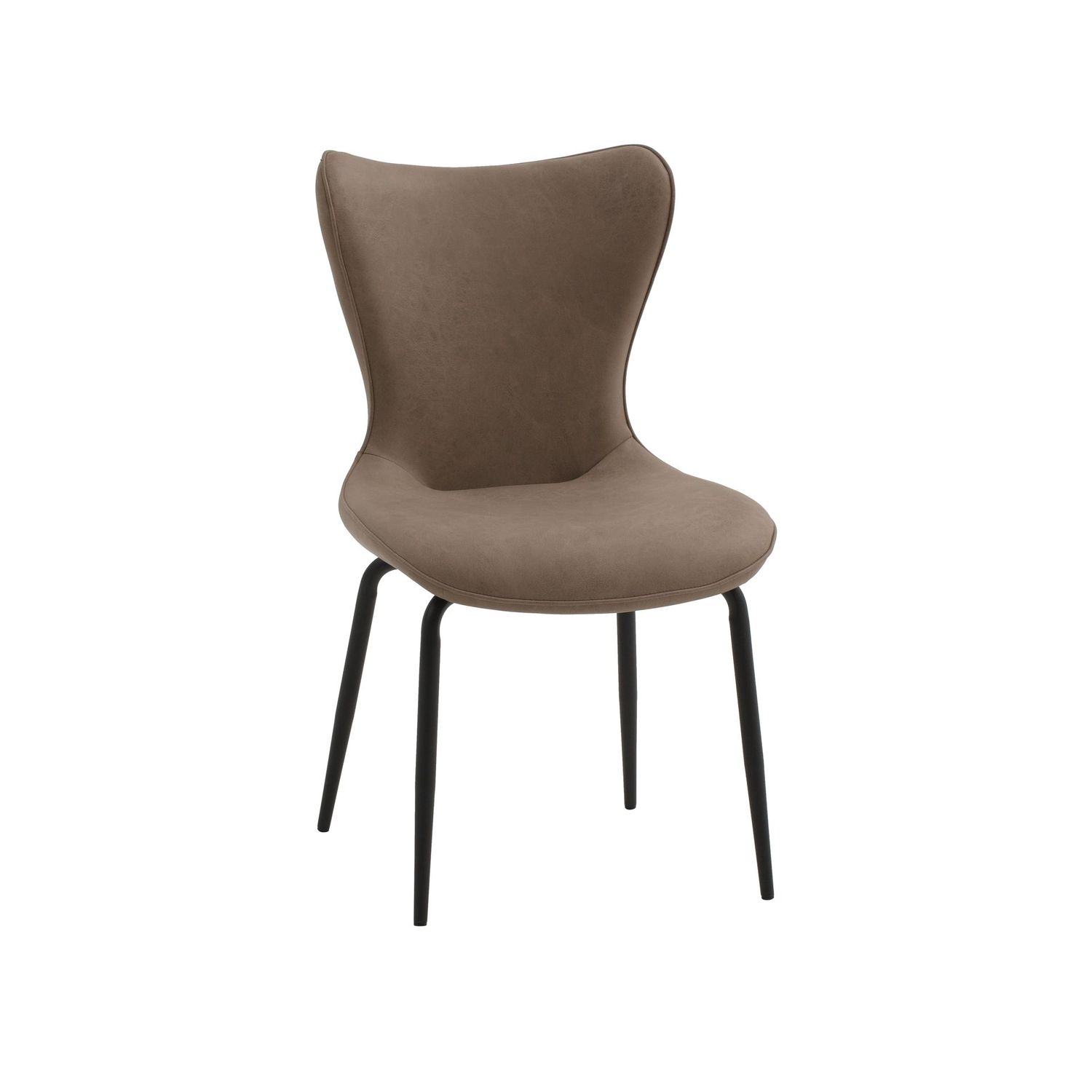 Sedia Imbottita in Ecopelle colore Marrone