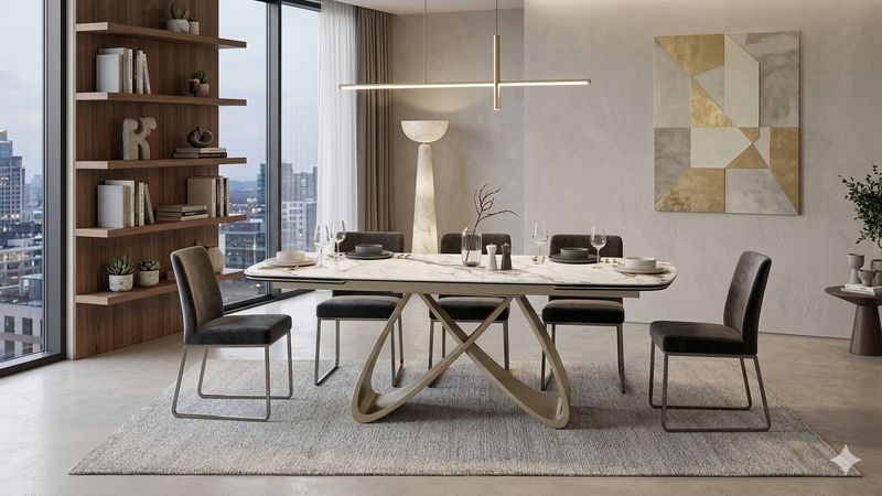 Tavolo Allungabile con Piano in Ceramica  Aurelio