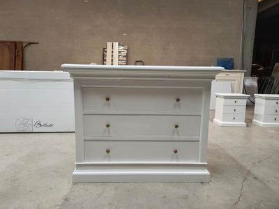 Comò Massiccio Laccato color Bianco Opaco