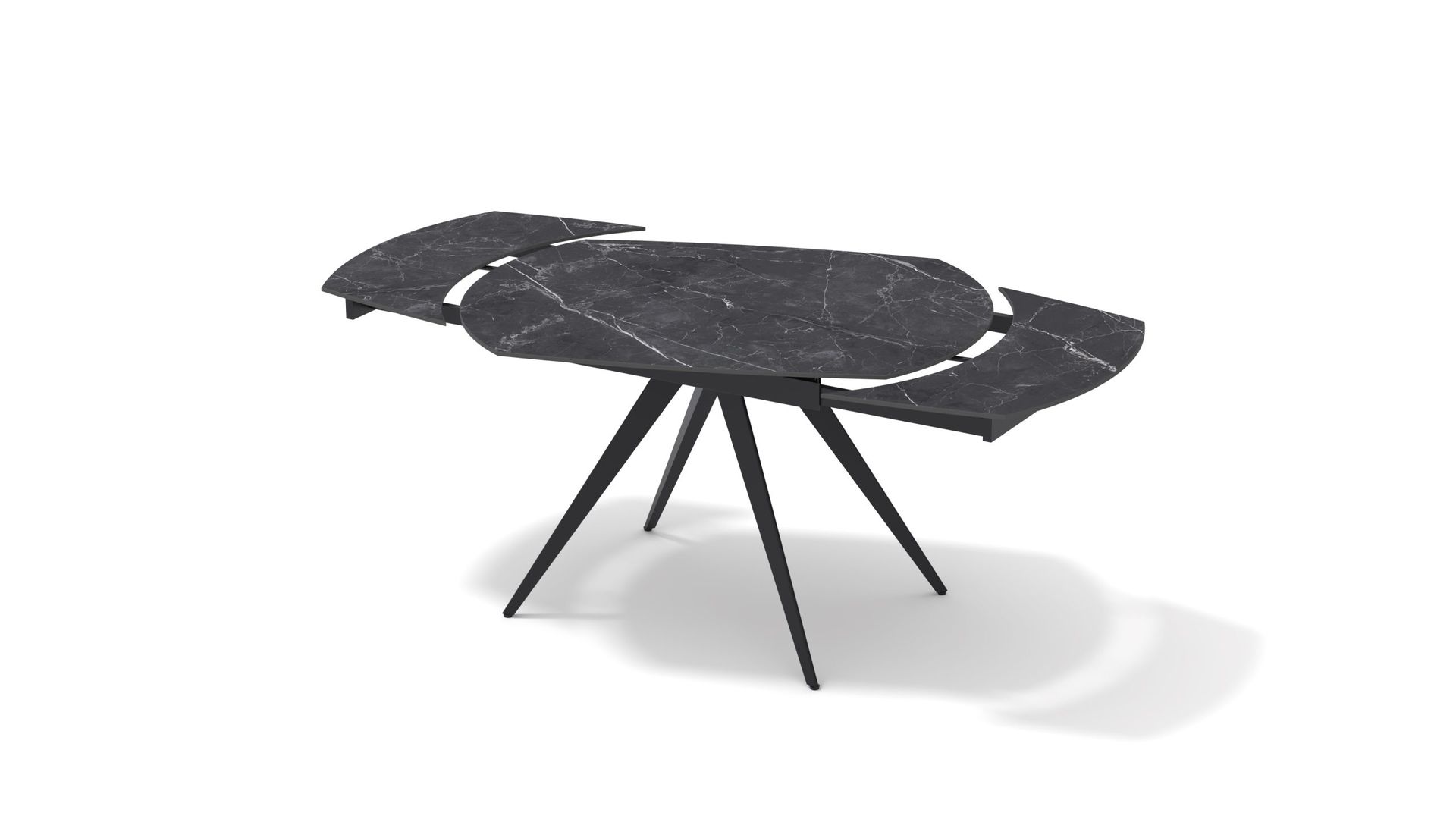 Tavolo Allungabile in Ceramica Nero Opaco