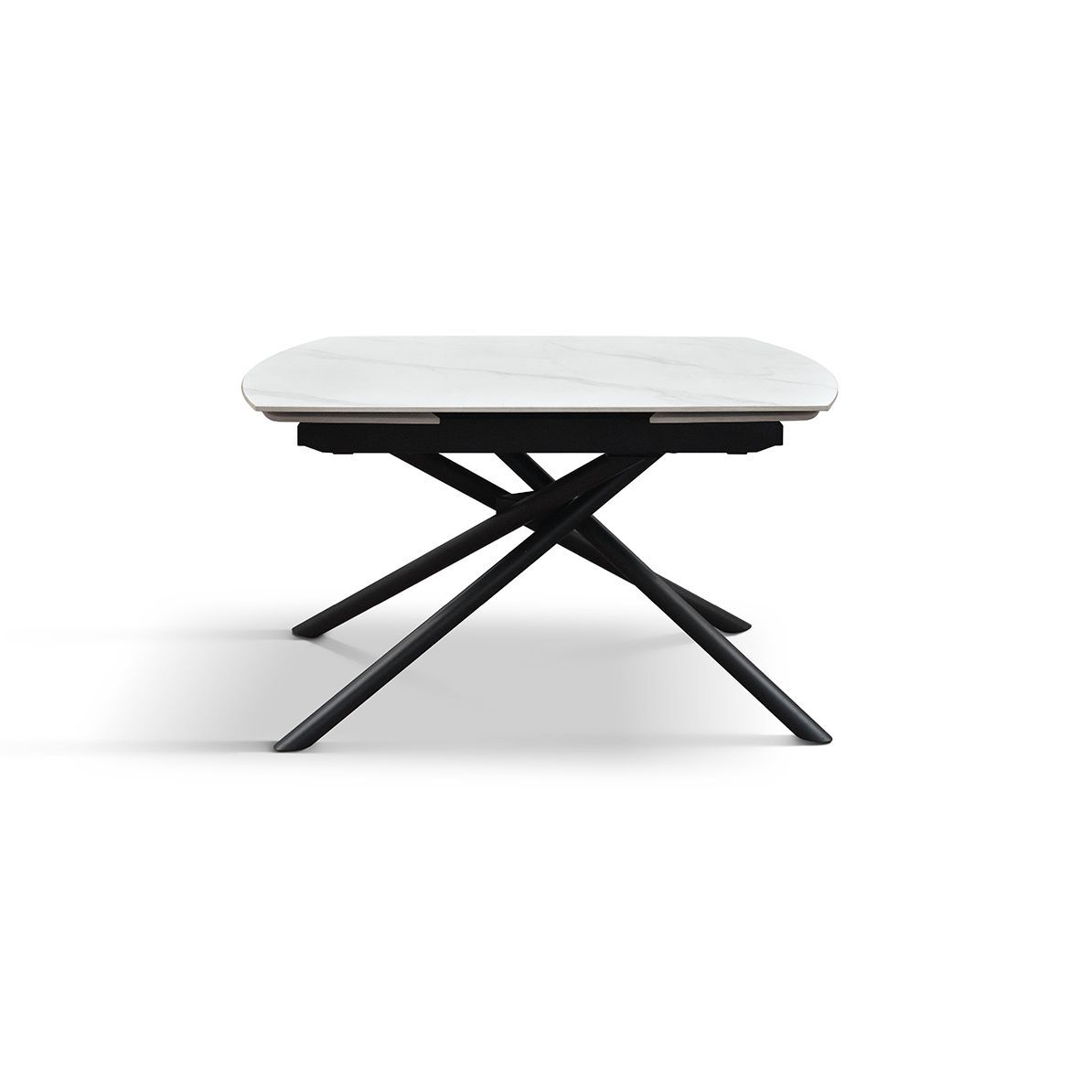 Tavolo Allungabile Bianco Statuario in Ceramica da 120cm Opaco