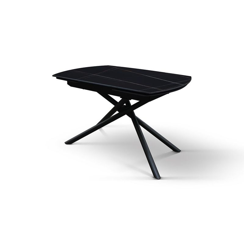Tavolo Allungabile Nero in Ceramica da 120cm Opaco Tavolo Allungabile Nero in Ceramica da 120cm Opaco