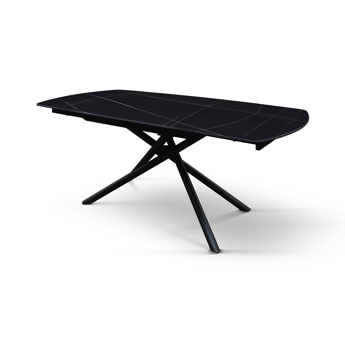 Tavolo Allungabile Nero in Ceramica da 120cm Opaco