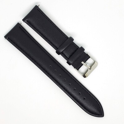 Bracelet en simili-cuir - Noir - Taille ADULTE - 20mm
