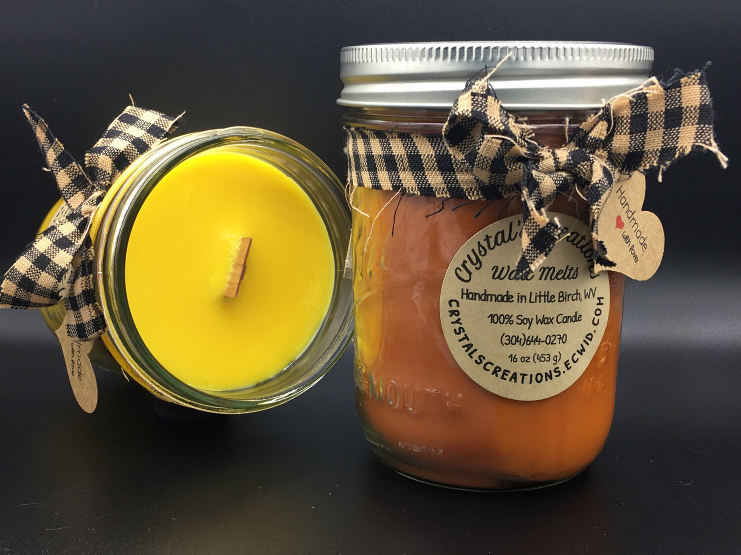 E.) Mason Jar Candles