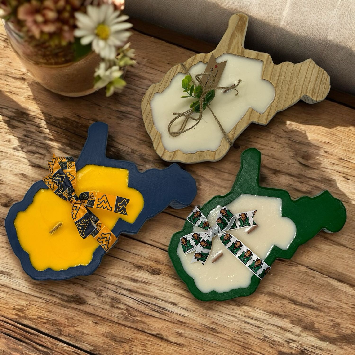 Q.) Almost Heaven West Virginia Dough Bowl Candle