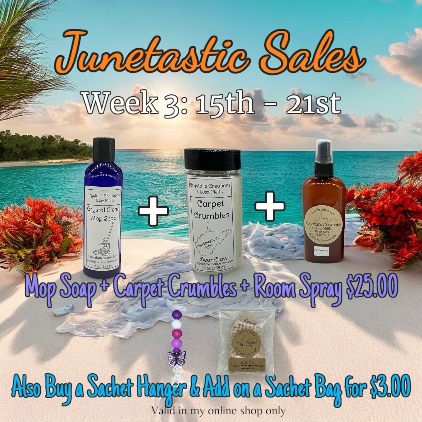 1B.) Junetastic Week 3 Sale (Buy A Sachet Hanger + Get A Sachet Bag For $3)