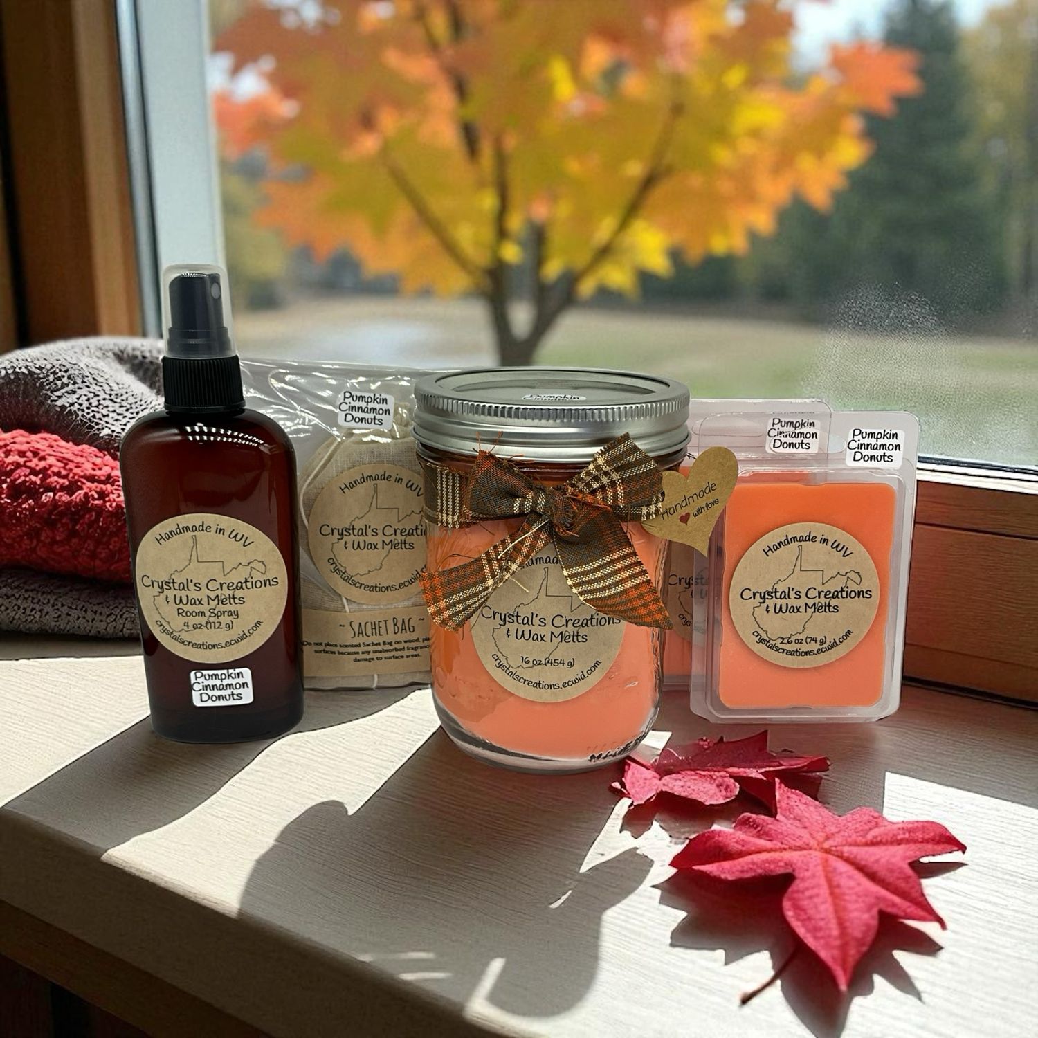 5.) Bundle Set (Candle + 2 Wax Melts + Room Spray + Sachet Bag)