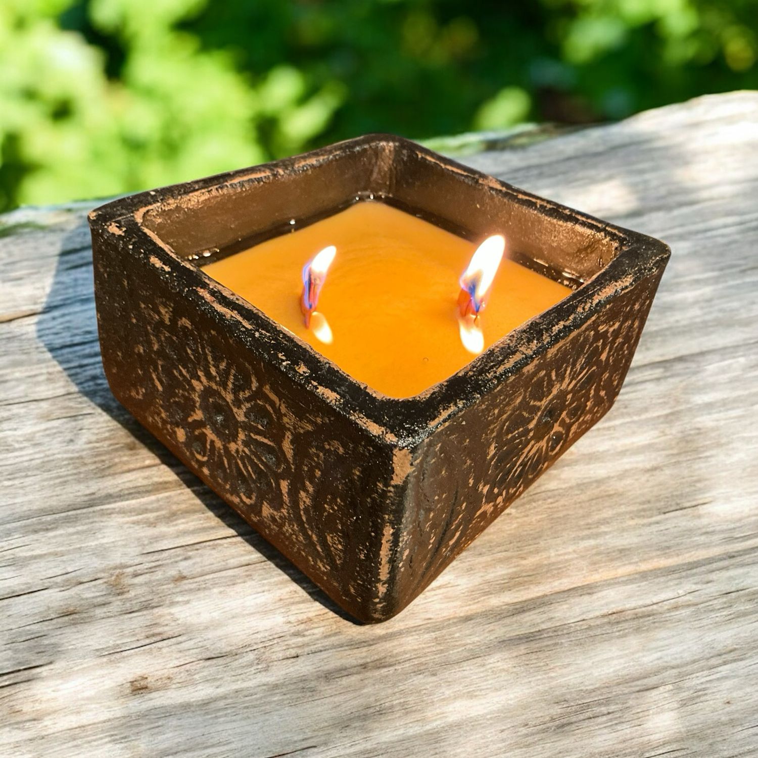 6.) Bohemian Clay Candles