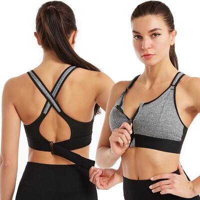 Amazon Front Zipper Maternity Sports Bras Beauty Back Bras Yoga Bra Summer Sports Nursing Bras Large Size
