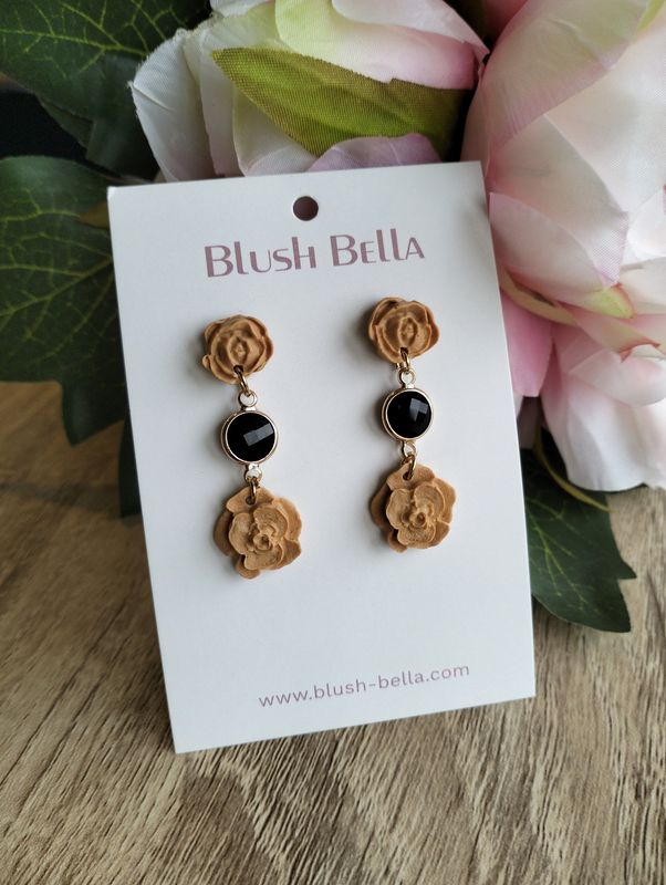 Petite Tan and Black dangle