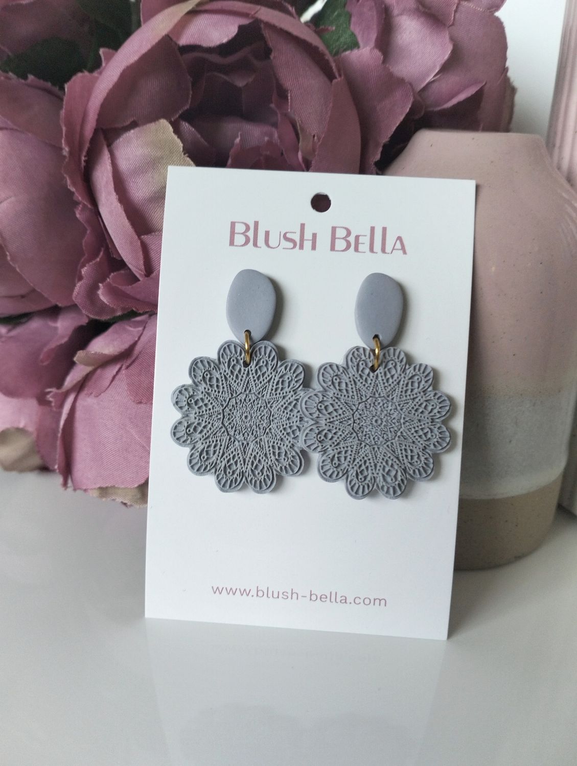 Kathleen with stainless steel post and jump rings