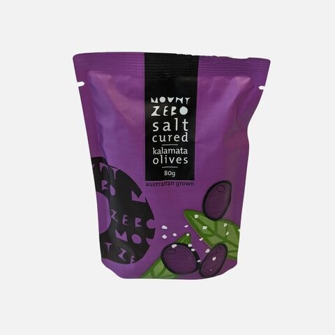 Mount Zero Salt Cured Kalamata Olives 80g