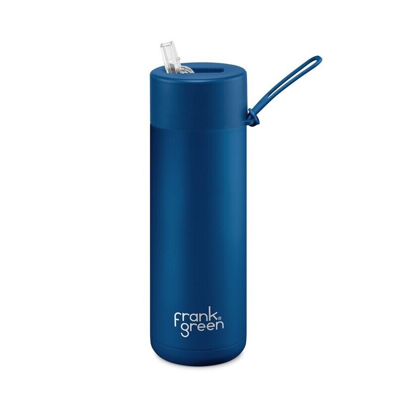 Frank Green Straw Lid 595 ml  Deep Ocean Ceramic Reusable Bottle