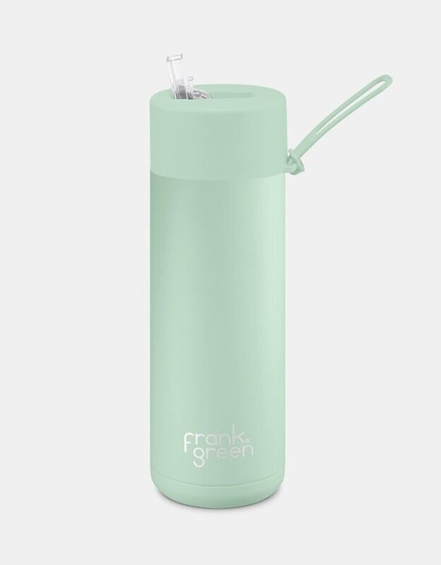 Frank Green Straw Lid 595 ml  Mint Gelato Ceramic Reusable Bottle