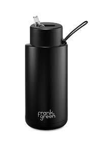 Frank Green Straw Lid 1 Litre   Midnight Ceramic Reusable Bottle
