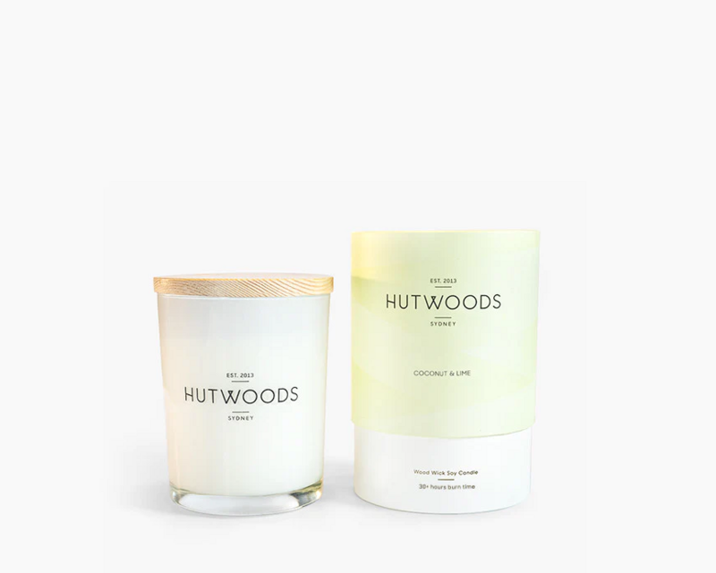 Hutwoods - Coconut & Lime, 30+ Burn Time Candle Hutwoods - Coconut & Lime, 30+ Burn Time Candle