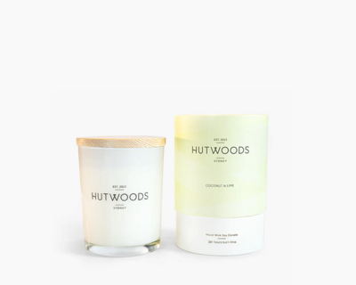 Hutwoods - Coconut & Lime, 30+ Burn Time Candle