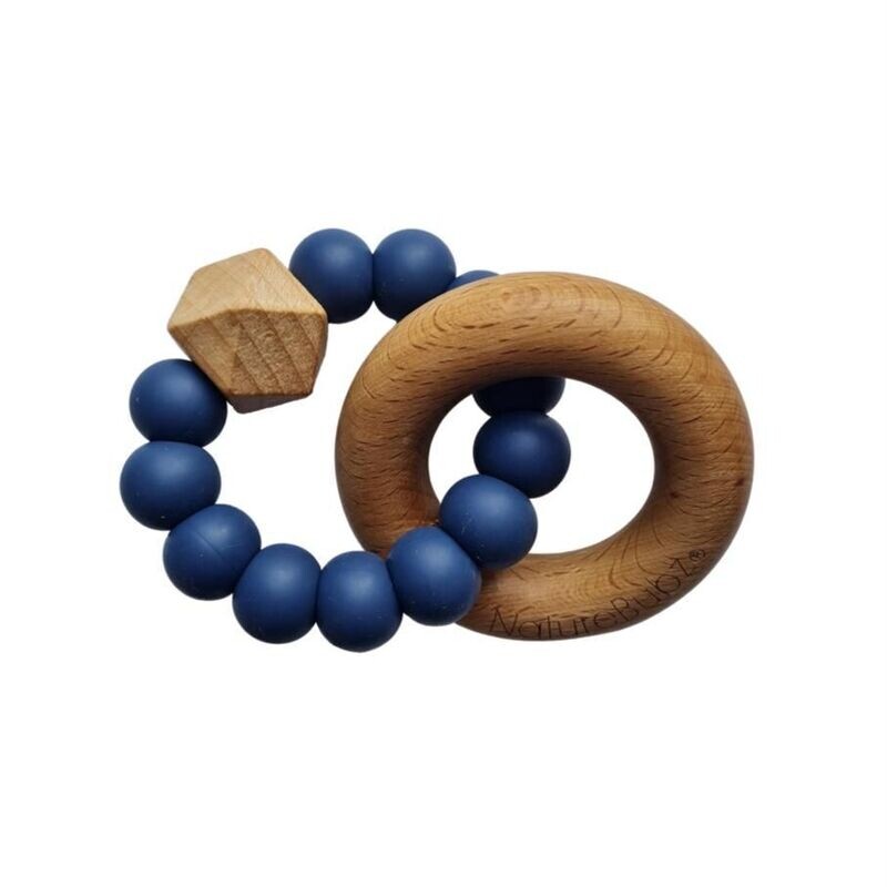 Nature Bubz - Hexa Teether Charcoal Nature Bubz - Hexa Teether Charcoal