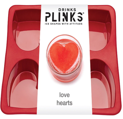 Drinks Plinks - Love Hearts, Ice Cube Tray