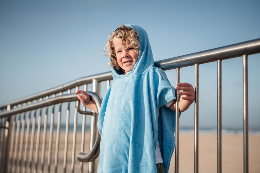 Coast Kids - Ningaloo Hooded Towel Blue