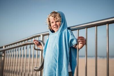Coast Kids - Ningaloo Hooded Towel Blue