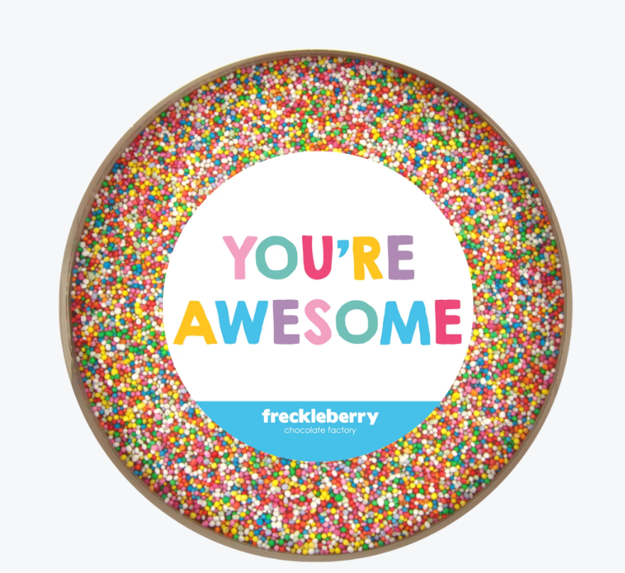 Freckleberry - 'You're Awesome' Giant Freckle Milk Chocolate Heart