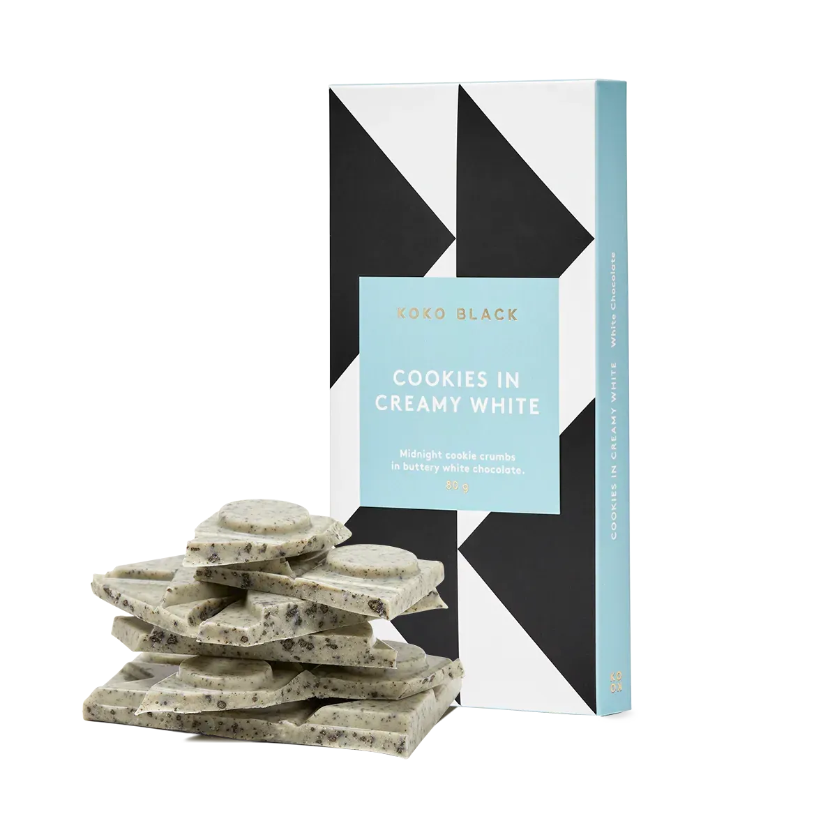 Koko Black Cookies In Creamy White  Block 80g
